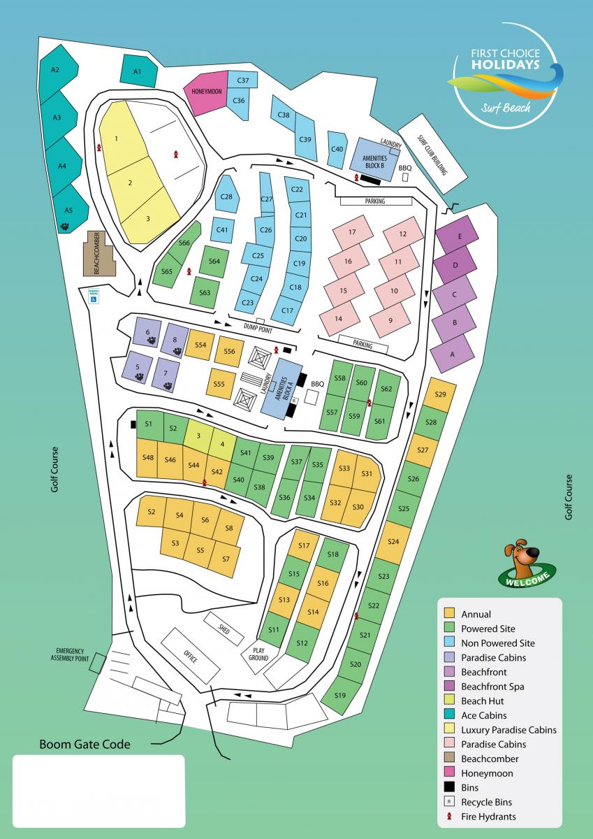 Surf Beach Holiday Park Kiama Map - Bobbie Stefanie